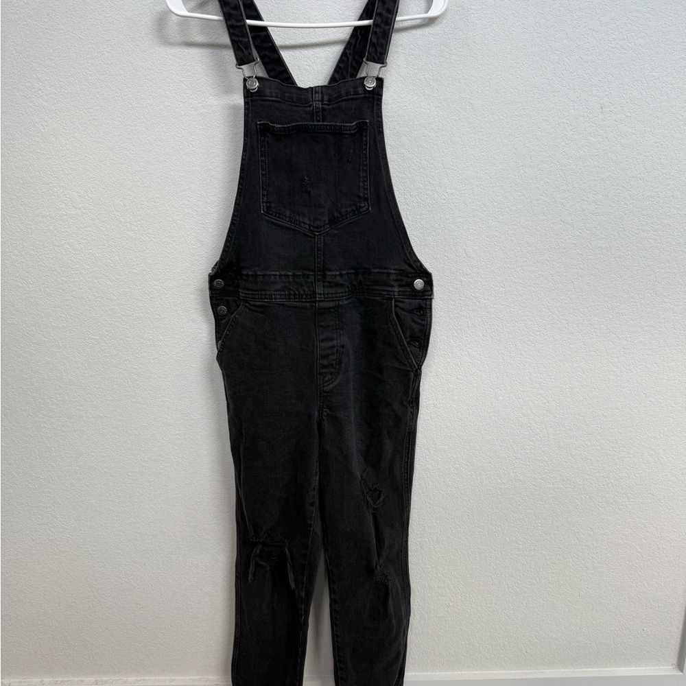 Old Navy Charcoal Denim Overalls